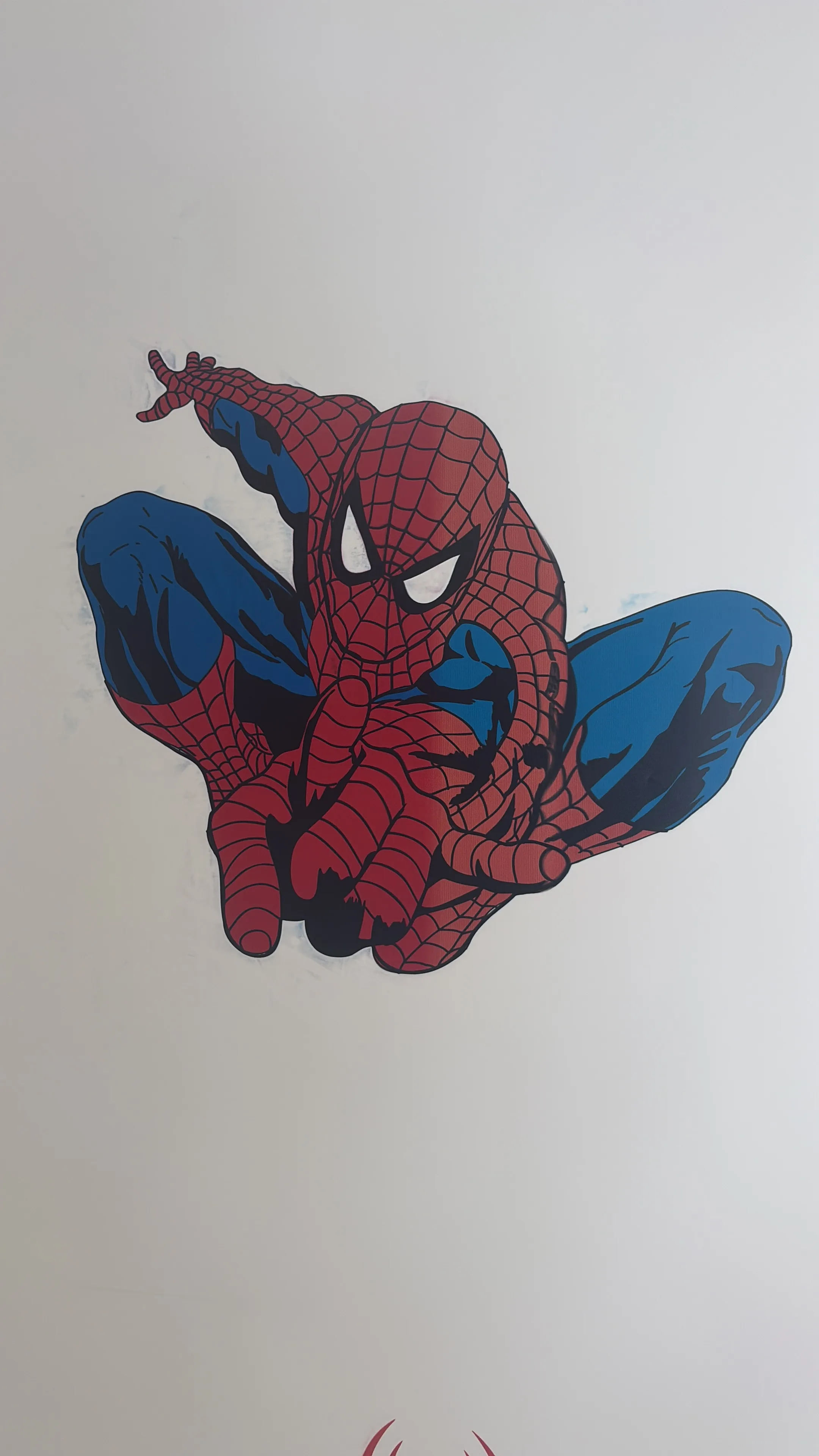 Mural Spider-Mana w dynamicznej pozie